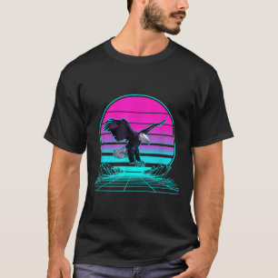 Camiseta Águia Careca do Pôr do Sol Vintage Retro