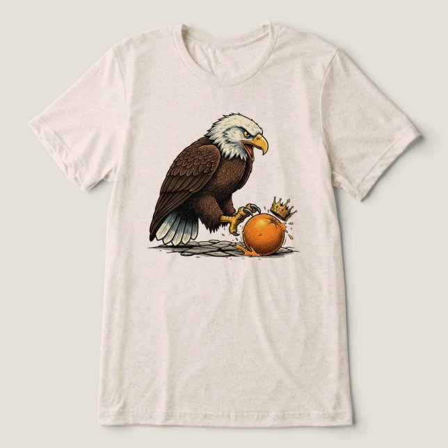 Camiseta Águia Careca e Laranja  (Design frontal)