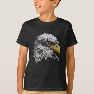 Camiseta Águia-Careca Gráfica Animal Símbolo Nacional Ameri