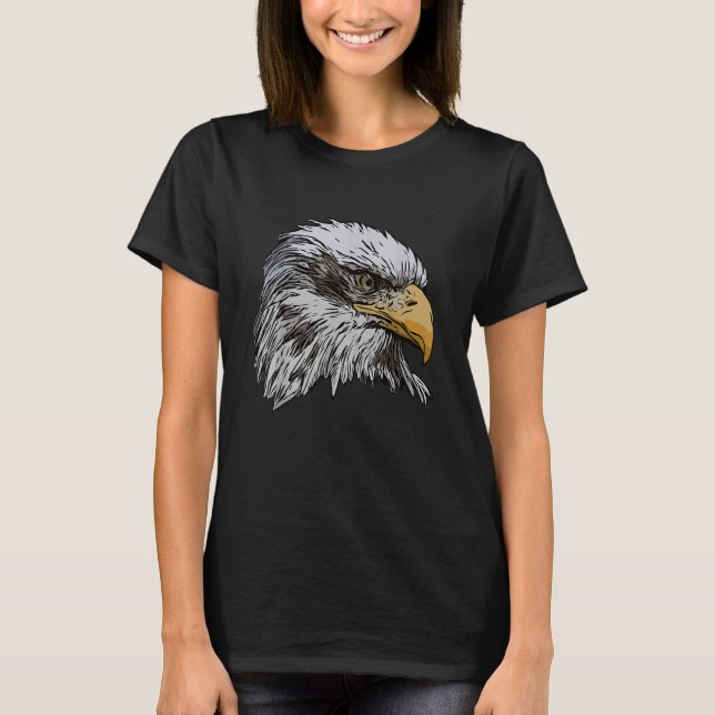 Camiseta Águia-Careca Gráfica Animal Símbolo Nacional Ameri (Frente)