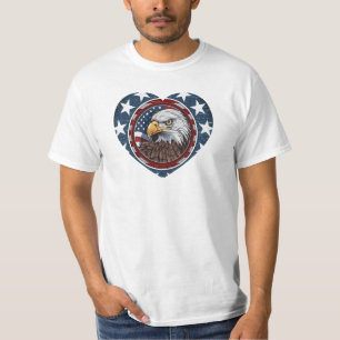Camiseta Águia Careca Patriótica dos EUA