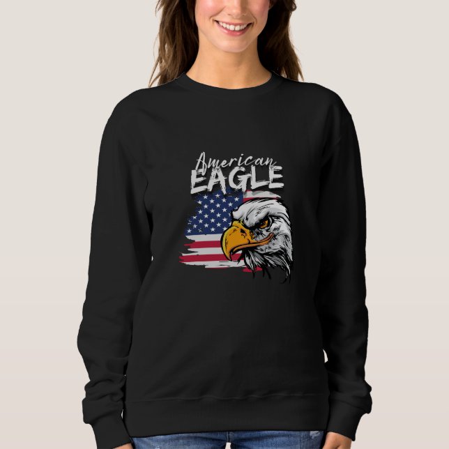 Camiseta Águia com bandeira americana (Frente)