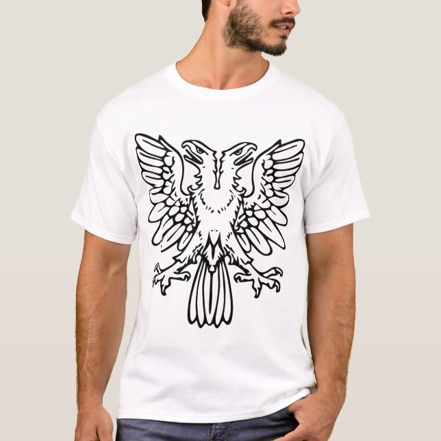 Camiseta Águia com duas cabeças - Preto (Frente)