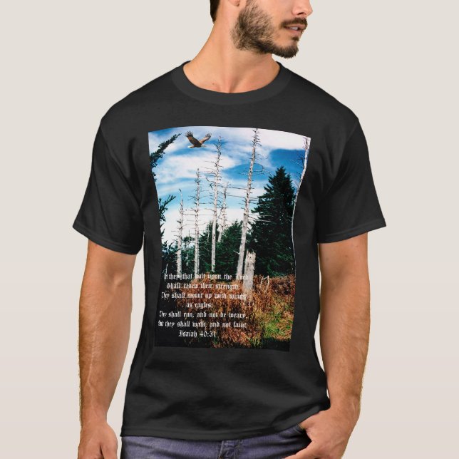 Camiseta Águia com Isaiah 40:31 (Frente)