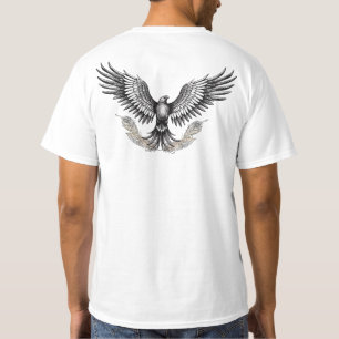 Camiseta Águia com Penas de Ornamentado
