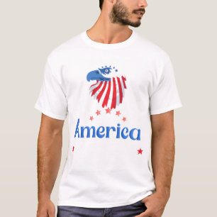 Camiseta Águia da América Camisa Patriótica da B