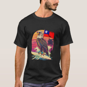 Camiseta Águia da Bandeira de Taiwan Surfando Raízes Taiwan