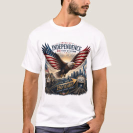 Camiseta Águia da Independência Americana 250 Anos de Liber
