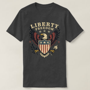 Camiseta Águia da Liberdade Americana Vintage