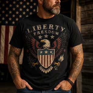 Camiseta Águia da Liberdade Americana Vintage
