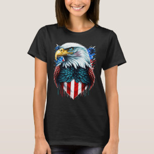 Camiseta Águia da Liberdade Merica Patriótica EUA Bandeira 