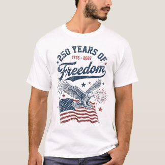 Camiseta Águia de 250 Anos de Liberdade dos EUA