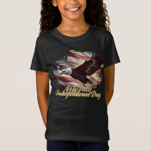 Camiseta Águia de 4 de Julho com Bandeira Americana