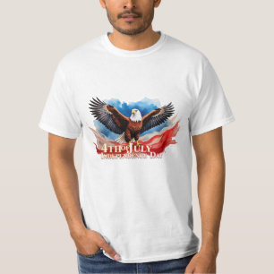 Camiseta Águia de 4 de Julho – Desenho de Arte Patriótica