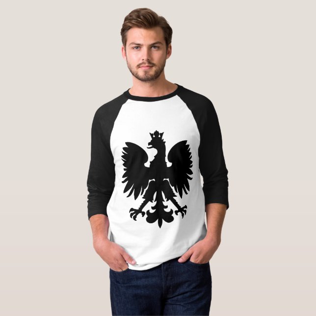 Camiseta Águia de Armas da Casaco polonesa (Frente Completa)