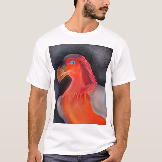 Camiseta águia desenhada digitalmente (Frente)
