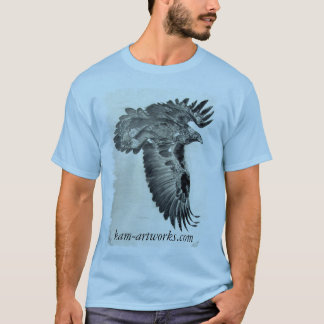Camiseta águia dourada lg, desgastada, kam-artworks.com
