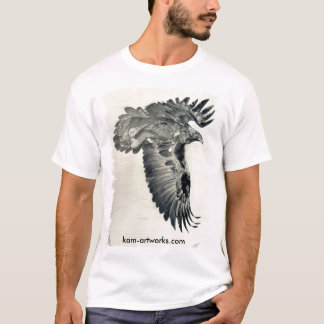 Camiseta águia dourada lg, desgastada, kam-artworks.com