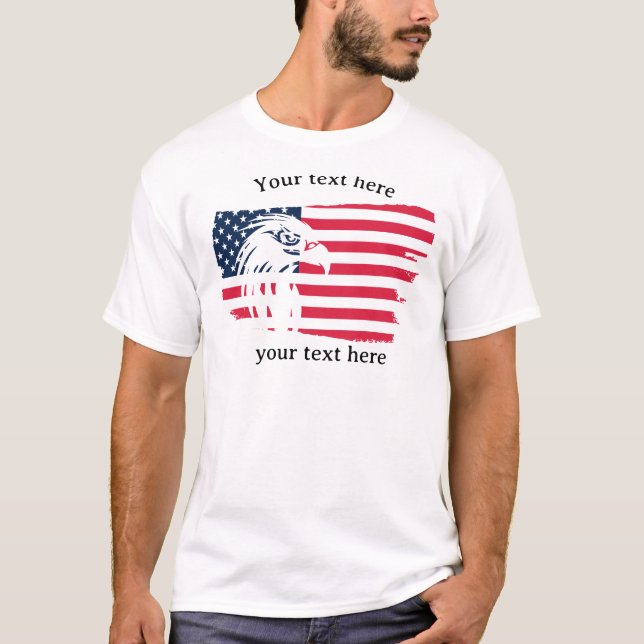 Camiseta águia e bandeira (Frente)