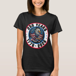 Camiseta Águia e Bandeira Vermelha Branca Azul 250 Anos 177