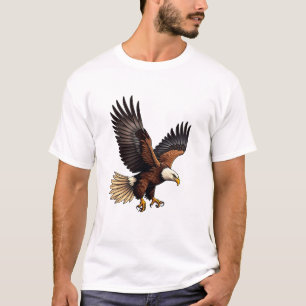 Camiseta Águia em chamas no céu