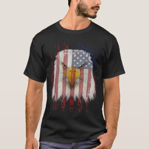 Camiseta Águia EUA com bandeira americana