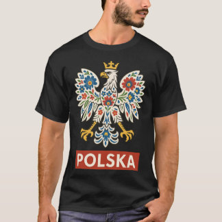 Camiseta Águia Floral Folclórica Polska