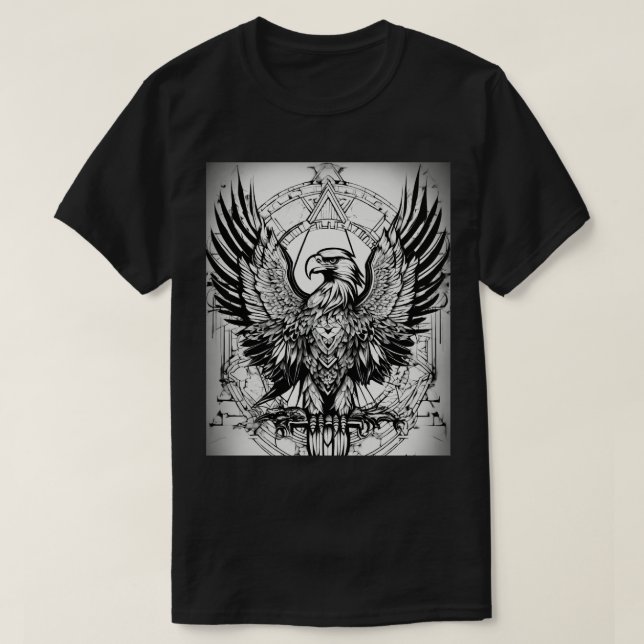 Camiseta Águia Geométrica (Frente do Design)