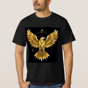 Camiseta Águia Geométrica Dourada
