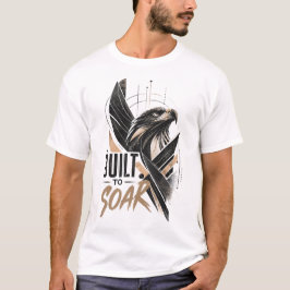 Camiseta Águia Inspiradora Construída para Voar Gráfica