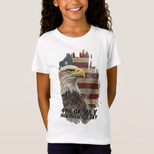Camiseta Águia Majestosa & Bandeira – Espírito de Liberdade