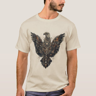 Camiseta Águia Majestosa em Desenho Artístico Intrincado