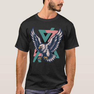 Camiseta Águia Majestosa Geométrica