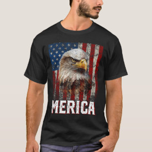 Camiseta Águia Merica Bandeira Patriótica EUA Águia da Libe