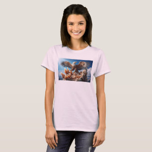 Camiseta Águia na Fantasia da Rocha de Cristal Natureza Rap