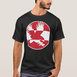 Camiseta Águia Negra da Áustria Bandeira do Animal Nacional
