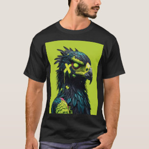 Camiseta Águia Neon Cyberpunk – Arte de Parede Animal Futur