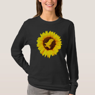 Camiseta Águia Para Mulheres Homem Hawk Animal Girassol