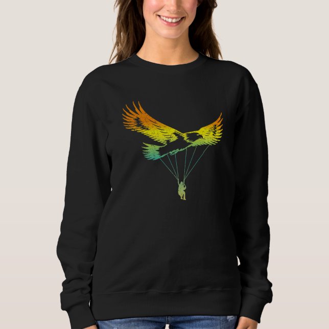 Camiseta Águia Paraglider Design Retro (Frente)