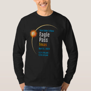 Camiseta Águia Passando Texas TX Total Eclipse Solar 2024 1