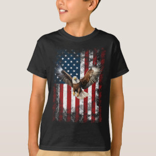 Camiseta Águia Patriótica 4 De Julho Bandeira Americana Dos
