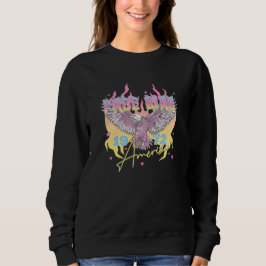 Camiseta Águia Patriótica ao Pôr do Sol Estilo dos Anos 70