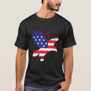 Camiseta Águia Patriótica da Bandeira Americana