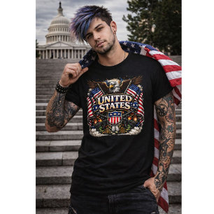 Camiseta Águia Patriótica dos Estados Unidos – Ame