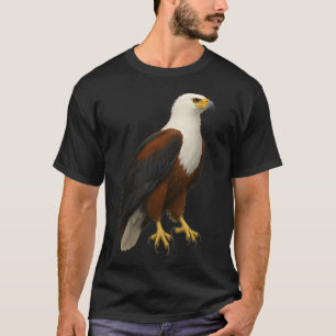 Camiseta Águia-pescadora-africana Arte em Azulejo de Ave de