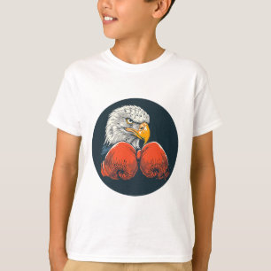 Camiseta Águia Poderosa Com Luvas de Boxe Para um Visual Di