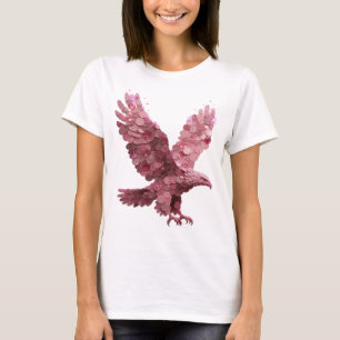 Camiseta Águia Rosa Ousada Design Moderno Rosa