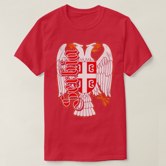 Camiseta águia sérvia (Frente do Design)