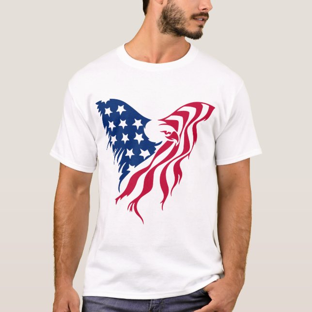 Camiseta Águia Vermelha e Azul (Frente)