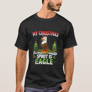 Camiseta Águia Vestindo Papai Noel Meu Espírito De Natal É 